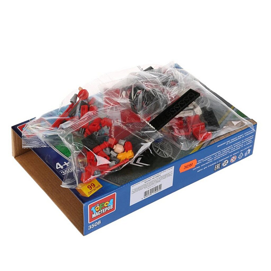 Конструктор Город Мастеров, Урал пожарная служба, 3-5 лет, 113 деталей, с фигуркой, 3544-KK