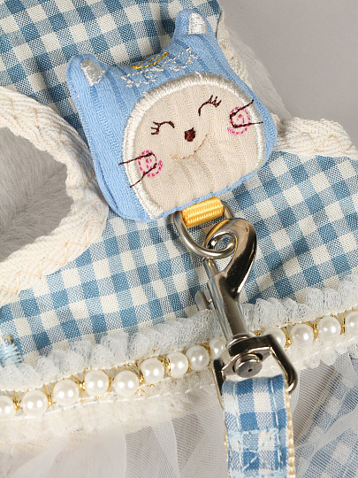 Шлейка для кошек, декоративная, с воланом, 1.5 см, в ассортименте, Y4-11383