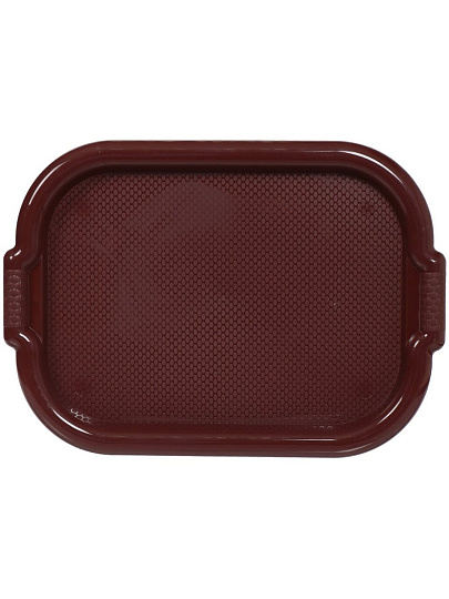 Поднос пластик, 36х50 см, прямоугольный, темно-коричневый, Росспласт, РП-141