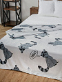 Плед 1.5-спальный, 150х200 см, велсофт жаккард, 100% полиэстер, Silvano, Животные Енот, серый, 150/202-CLF/LA - фото 3