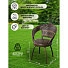 Мебель садовая Green Days, коричневая, стол, 55х55х60 см, 4 стула, 150 кг, HYB2122 - фото 14