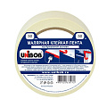 Клейкая лента малярная 50 мм, основа крепированная бумага, 50 м, UNIBOB, 28139 - фото 3