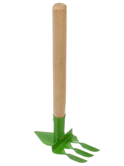 Мотыжка комбинированная металл, лепесток-грабли, короткий черенок, HouseLoft, МК2КЛ01