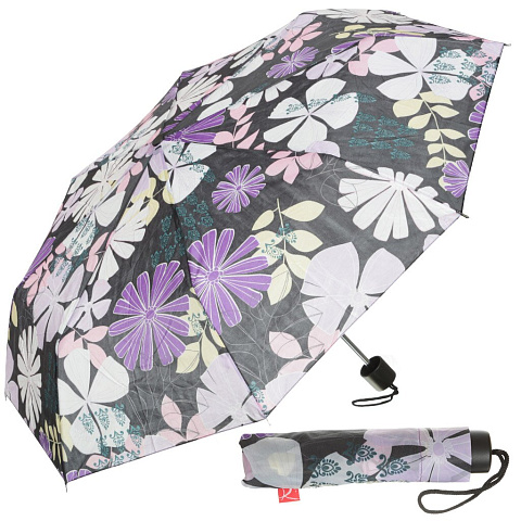 Зонт для женщин, механический, 3 сложения, RD101P, RainDrops