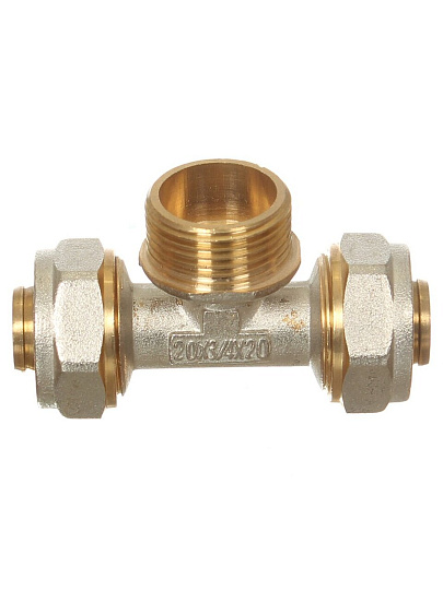 Металлопластиковый тройник d20х3/4&quot;, наружная резьба, Frap, F311.2005