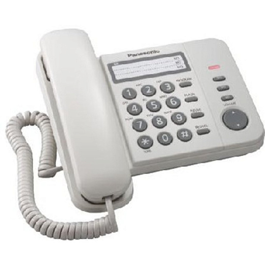 Телефон проводной PANASONIC KX-TS2352RUW