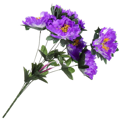 Цветок искусственный декоративный пасхальный, Пион с ромашками, 55 см, в ассортименте, FB134