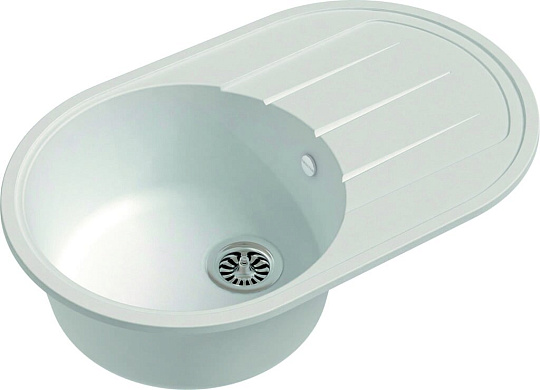 Мойка кварц Elegant R50F 1-чаша+ крыло 752*470мм иней, EWIGSTEIN