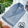 Халат унисекс, махровый, 100% хлопок, синий, L-XL, ТАС, Mavi, 6 121
