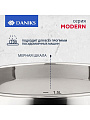 Кастрюля нержавеющая сталь, 2 л, крышка стекло, Daniks, Модерн серый, SD-16N, индукция - фото 4