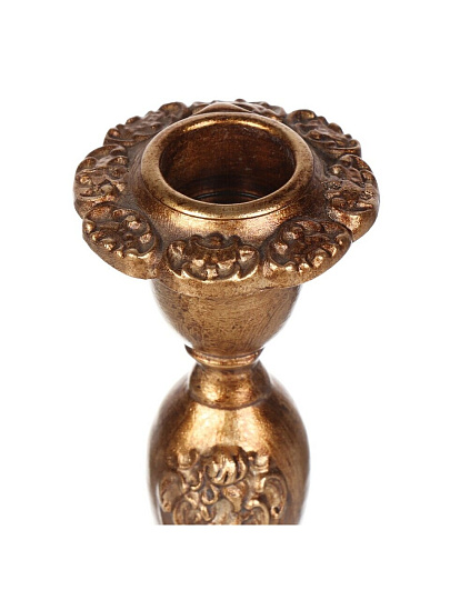 Подсвечник декоративный полистоун, 1 свеча, 9.5х9.5х18.3 см, Lefard, 251-629