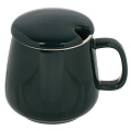 Кружка керамика, 400 мл, с крышкой, Y4-8062, в ассортименте - фото 3