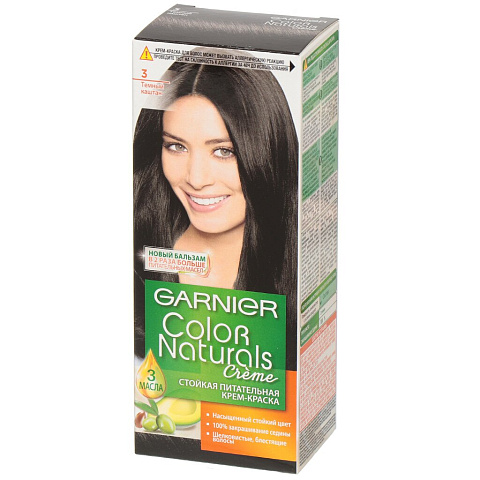 Краска для волос Garnier Color Naturals 3 Темный каштан