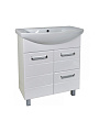 Тумба Doratiz, Балтика 70, 65х32 см, 1 дверь, 2 ящика, напольная, под умывальник, белая, 9912.497 - фото 2