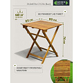 Мебель садовая Green Days, Дуэт Wood, дерево, стол, 60х60х74 см, 2 стула, 120 кг, BS-DT01.2 - фото 18