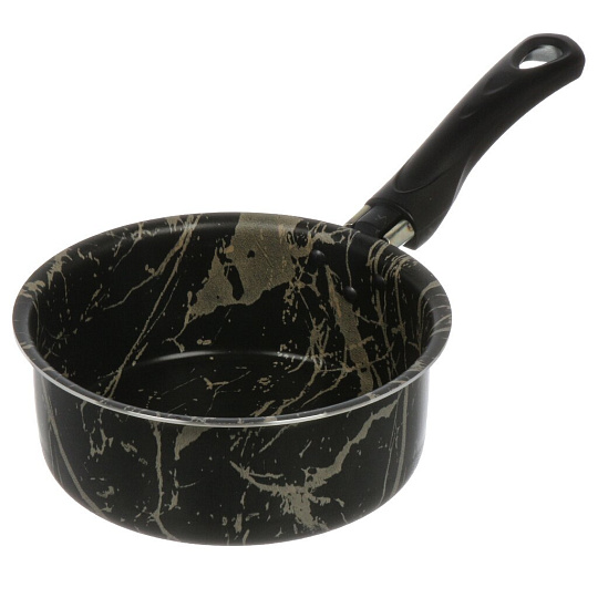 Ковш алюминий, антипригарное покрытие, 1 л, крышка стекло, бакелитовая ручка, Vari, Антрацит, ANT65116/11