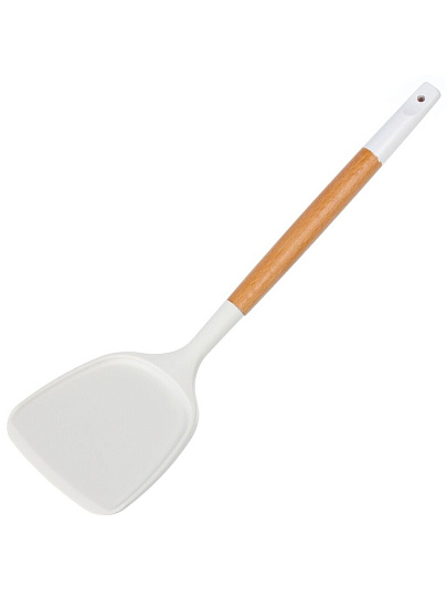Лопатка кулинарная для кухни, бамбук, силикон, навеска, Daniks, Skandi, WFCFA-0037-1