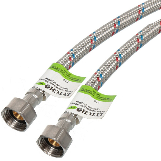 Подводка для воды 1/2&quot;х1.2 м, г-г, сталь, Еco, Lytcho
