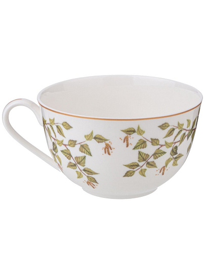 Чайная пара фарфор, 2 предмета, на 1 персону, 300 мл, Lefard, Березки, 85-2018, подарочная упаковка, белая