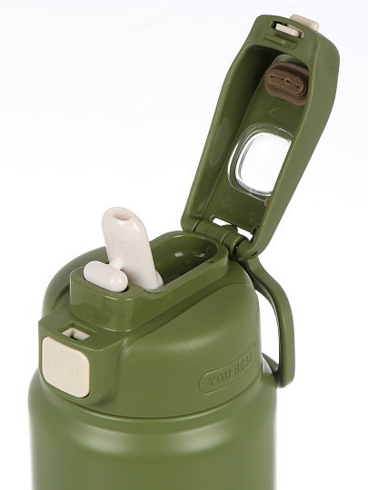 Термобутылка нержавеющая сталь, 0.8 л, зеленая, Y4-11685