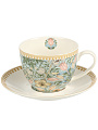 Чайная пара фарфор, 2 предмета, на 1 персону, 260 мл, Fioretta, Flowers, TDS584, подарочная упаковка
