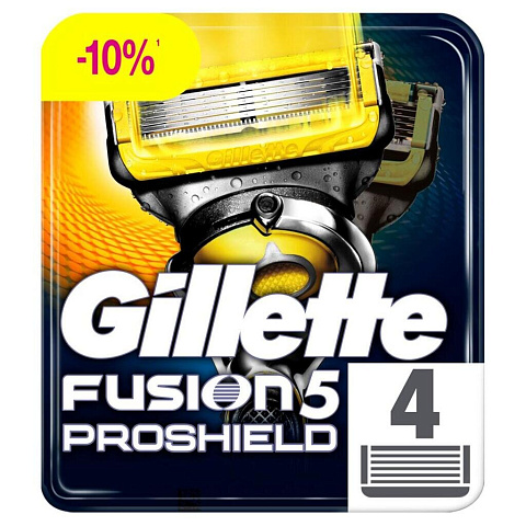 Сменные кассеты для бритв Gillette, Fusion ProShield, для мужчин, 4 шт