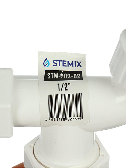 Кран водоразборный, 1/2", пластик, с коннектором, STM 203-02, Stemix