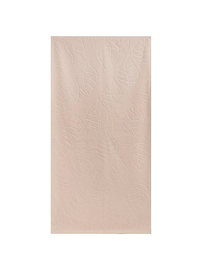 Полотенце банное 70х140 см, 100% хлопок, 450 г/м2, жаккард, Листья 5561, Авангард, миндальный крем, 291, Россия, С81-ЮА