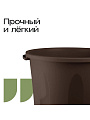 Бак пластик, 40 л, с крышкой, универсальный, коричневый, Verde, FENIX, 37040 - фото 3