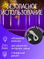 Гирлянда 36 ламп, 2.5 м, 1 режим, Сосульки, фиолетовый, прозрачная, на улице/в помещении, сетевая, LED, SYCLA-18050 - фото 3
