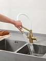 Смеситель для кухни, Frap, гибкий излив, с картриджем, с подключением к фильтру, F4397-3 - фото 12