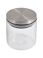 Банка для сыпучих продуктов, стекло, 0.3 л, 8.7х8.7х7.8 см, с крышкой, Mallony, Oceano, 004458