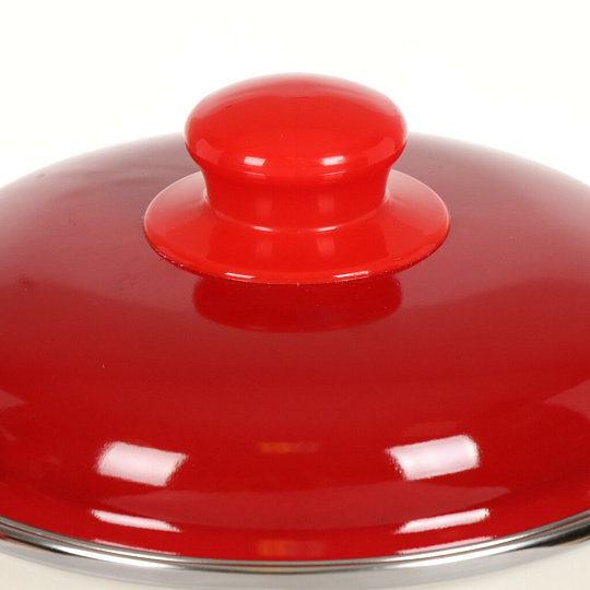 Кастрюля сталь, эмал, 2.4 л, с крыш, Metrot, Снегири, 359545