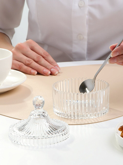 Сахарница 260 мл, стекло, 10х13 см, Грани, Y4-9710