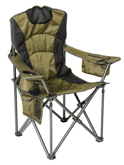 Кресло складное 100х60х110 см, Проф, без рисунка, полиэстер, ПВХ, 200 кг