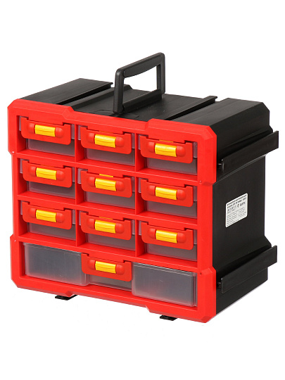 Ящик-органайзер для инструмента, 30х25х16 см, пластик, Bartex, 06431, 10 лотков, 27803550364