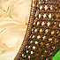 Качели садовые Кокон, 1-мест, 67х105х197 см, 150 кг, Green Days, коричневые, ротанг, подушка кофе с молоком, YTHC028 - фото 3