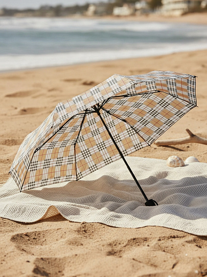 Зонт складной механический, 8 спиц, 52 см, полимер, полиэстер, ассорти, Y4-11569