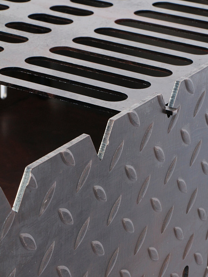 Мангал 750х270х360 мм, 4 мм, откидные решетки, дачный, ВЗР2122, Grillux