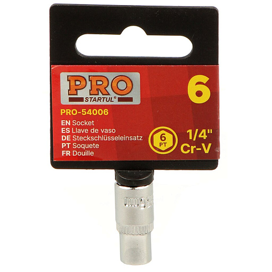 Головка торцевая 6-гранная, 1/4&quot;, 6 мм, Startul, PRO-54006