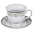 Набор чайный керамика, 13 предметов, на 6 персон, 220 мл, чайник 1200 мл, Венера белый с серебром, 114-17043, подарочная упаковка - фото 2