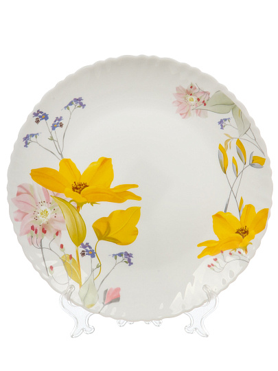 Тарелка обеденная, стеклокерамика, 24 см, фигурная, Весна, МФК, MFK21204