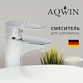 Смеситель для раковины, Aqwin, короткий излив, с картриджем, хром, A10216