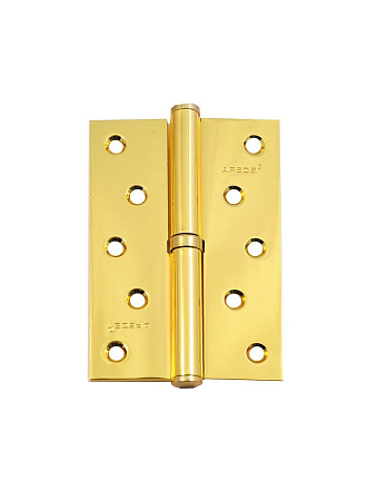 Петля врезная для деревянных дверей, Apecs, 120х80х3 мм, правая, B-Steel-G-R, 13707, с подшипником, золото