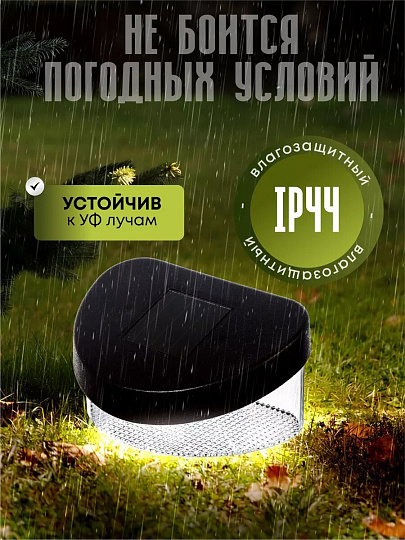Светильник Эра, SL-PL8-MNT1, на солнечной батарее, грунтовый, пластик, 5.5 см, садовый, черный