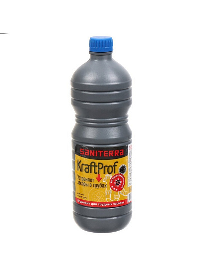 Средство от засоров Saniterra, Крафт, жидкость, 1 л