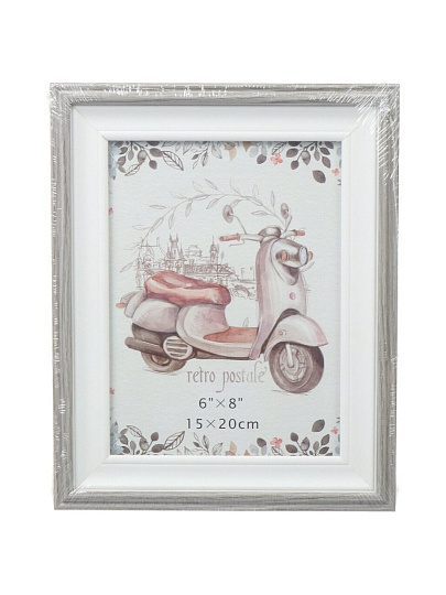 Фоторамка 15 х 20 см, МДФ, серая, Y6-6103