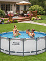 Бассейн каркасный Bestway, 366х122 см, Steel Pro Max, 56420BW, фильтр-насос, лестница, тент, 10250 л, ремкомплект - фото 7
