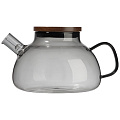 Чайник заварочный стекло, 1 л, с ситечком, с деревянной крышкой, Leonord, Aroma di Fiore, 910146 - фото 2
