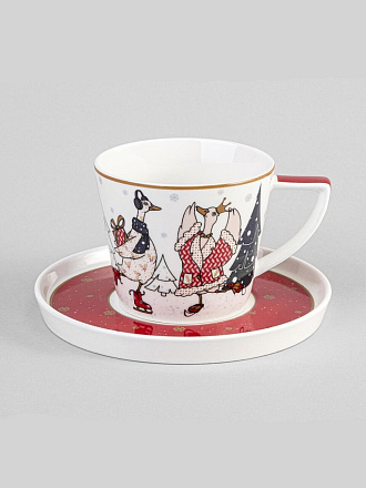 Чайная пара фарфор, 2 предмета, на 1 персону, 250 мл, Lefard, Family Christmas, 425-161